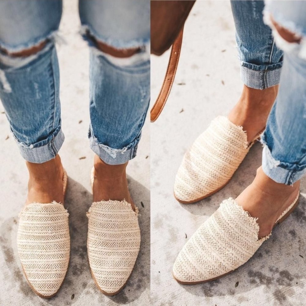 Ally Handwoven Artisan Slides size 7